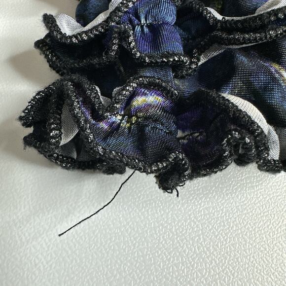 Y2k Roberto Cavalli Ruffle Heart Print Top S Italy Romantic Glam Designer Rare - Picture 10 of 14